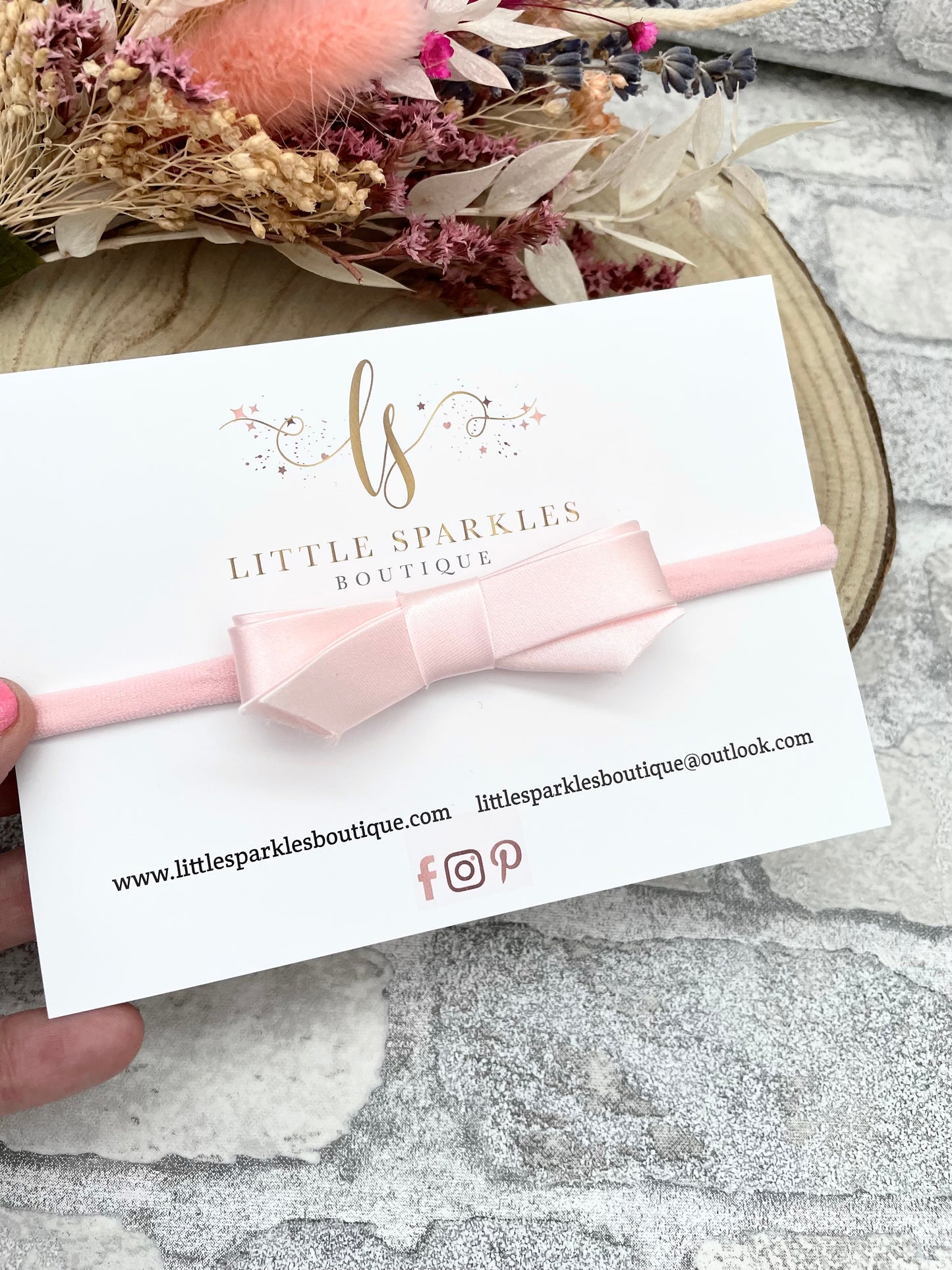 Baby Pink Satin Bow