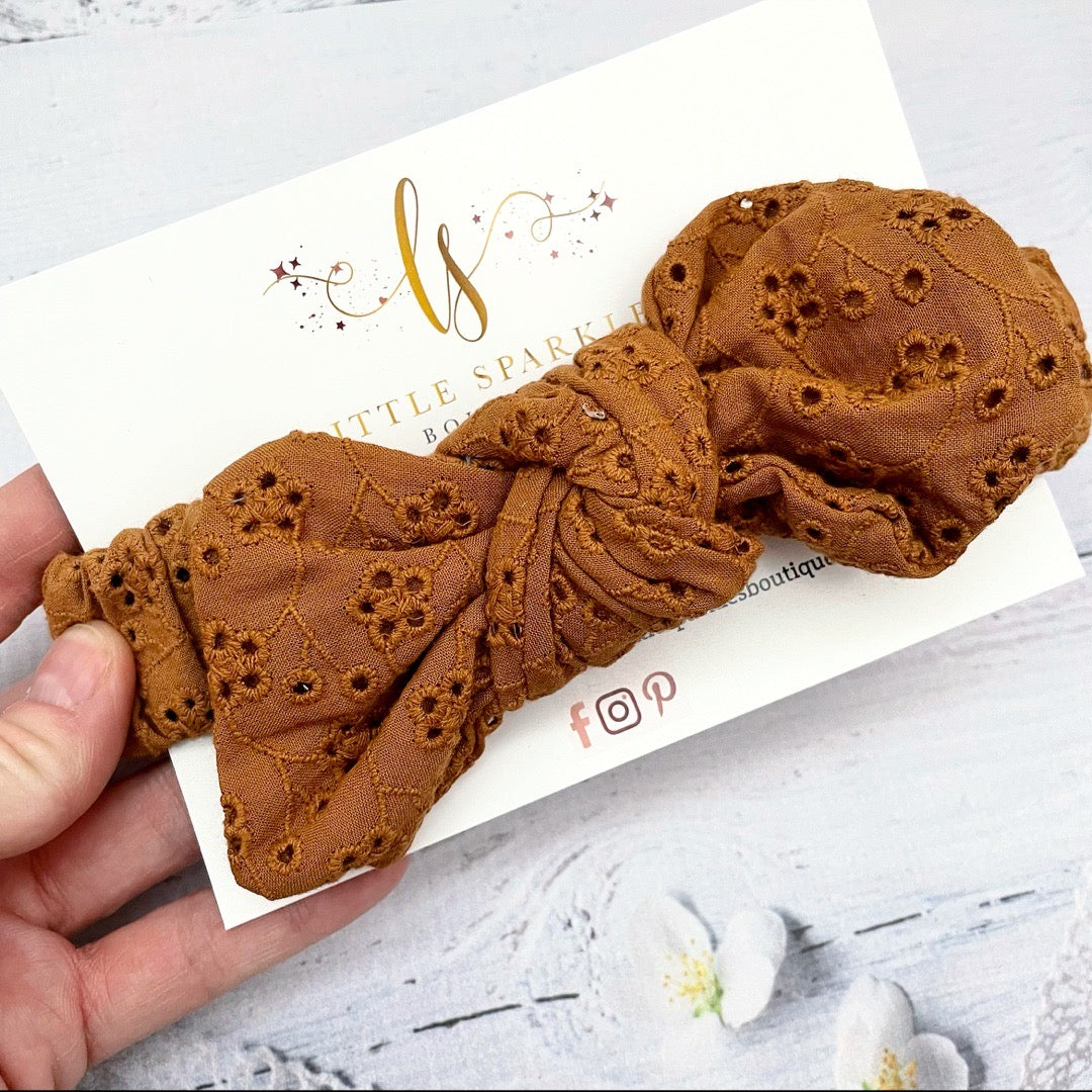 Broderie Bronze Headwrap