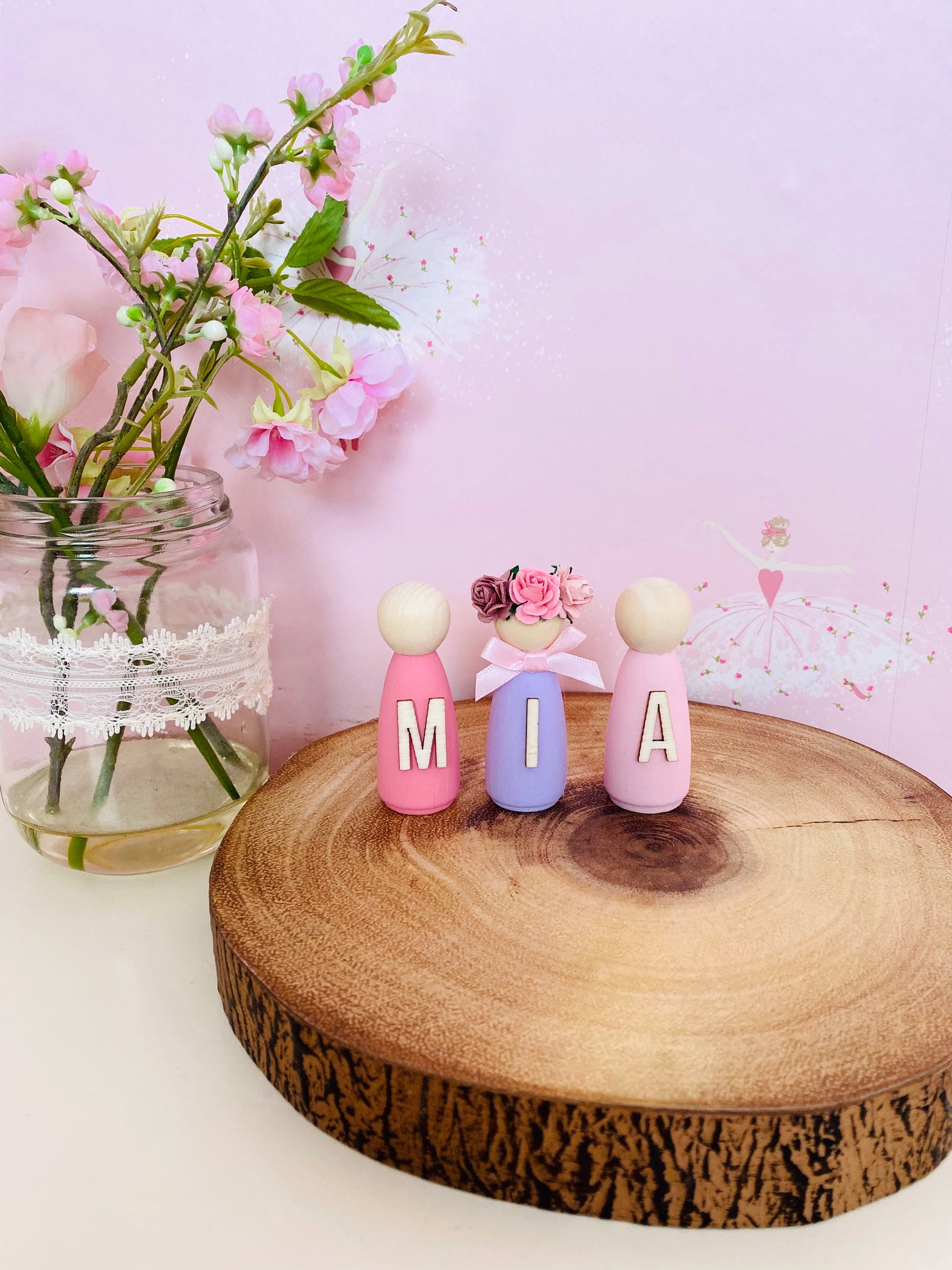 Personalised Girls Doll Pegs