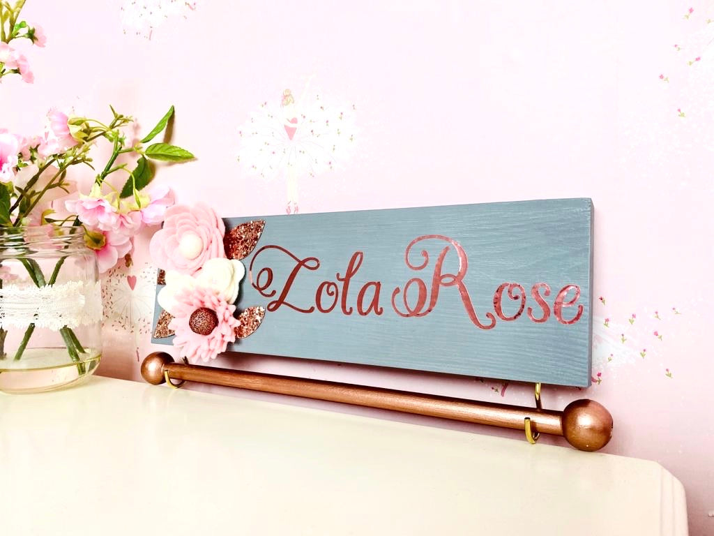 Personalised Grey Bow Holder