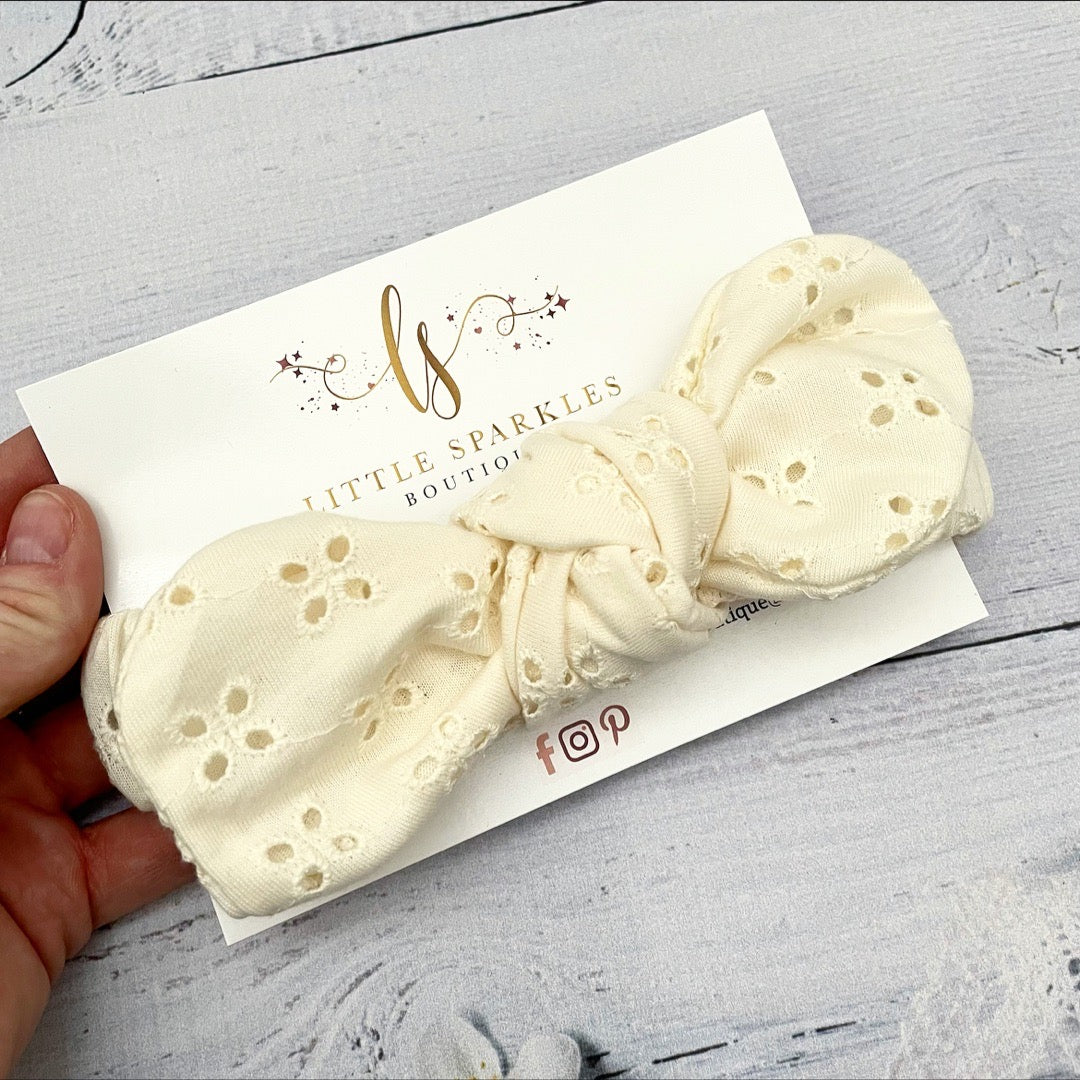Broderie Cream Headwrap