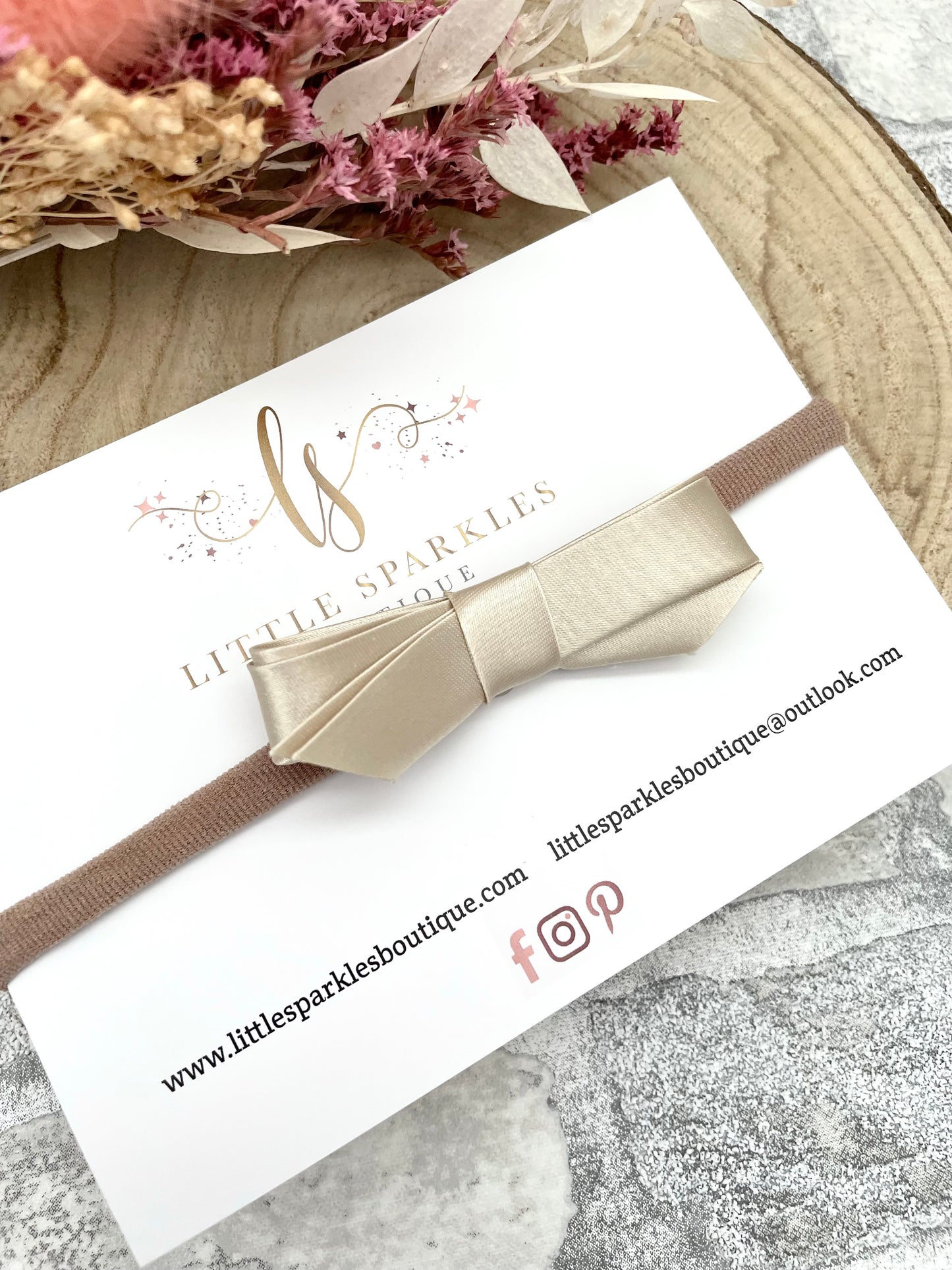 Pale Gold Satin Bow
