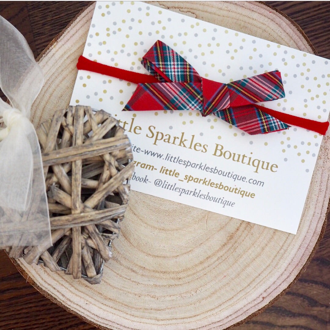 Red Tartan Bow