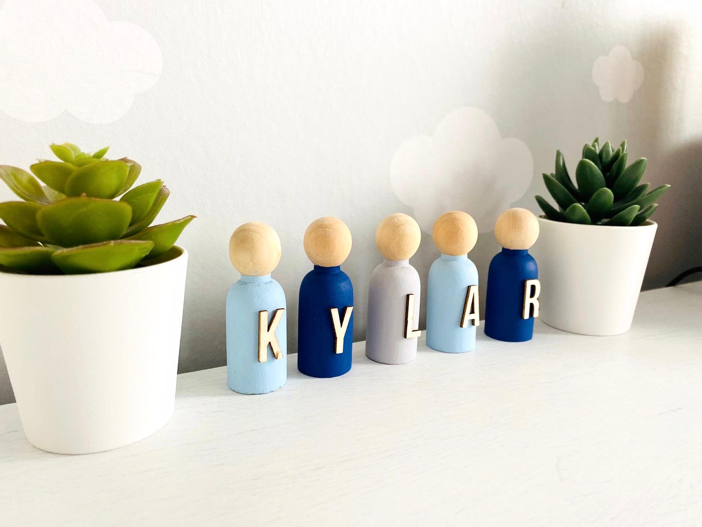 Personalised Boys Doll Pegs