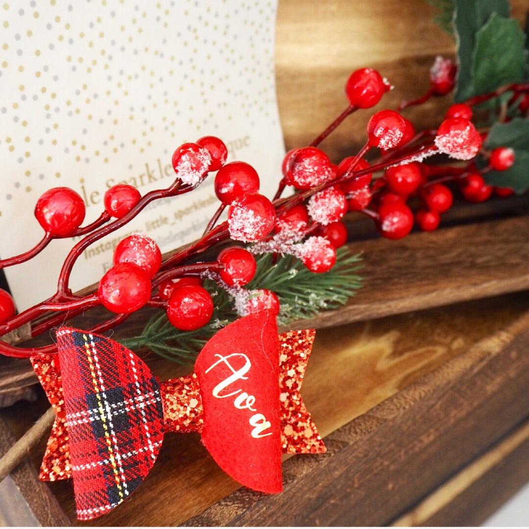 Tartan Personalised Bow