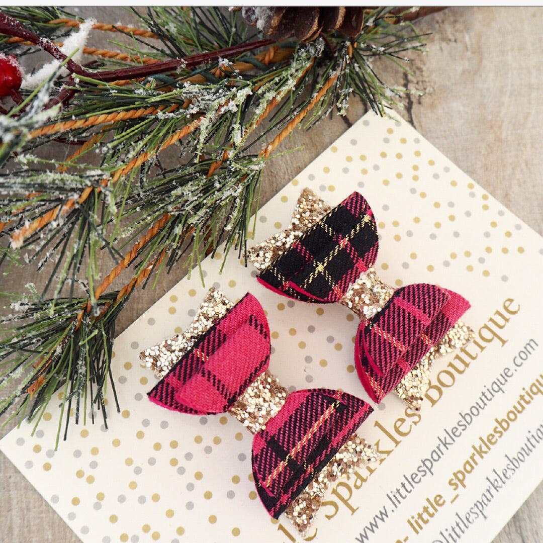 Pink Tartan Piggies