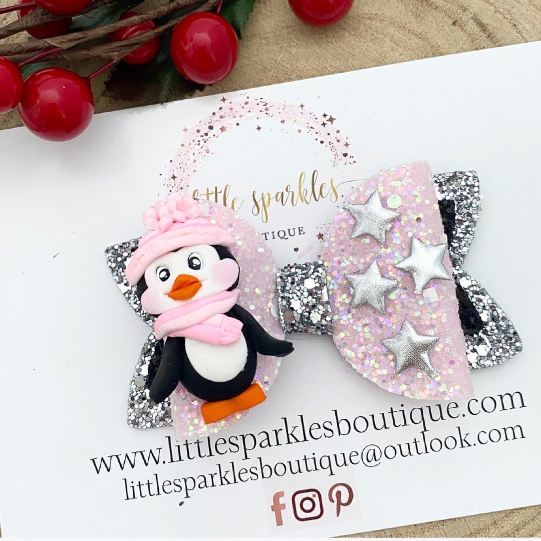 Limited Edition Pink Penguin Bow