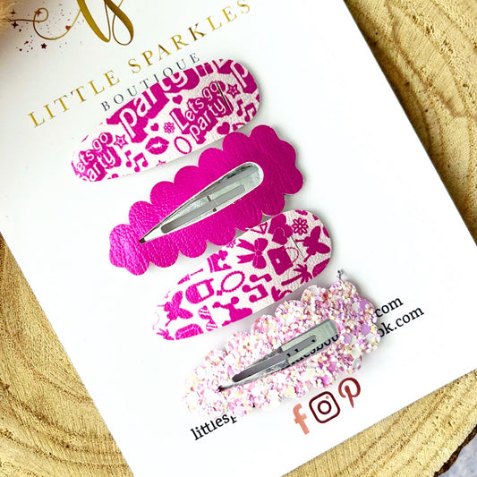 Barbie party snap clips