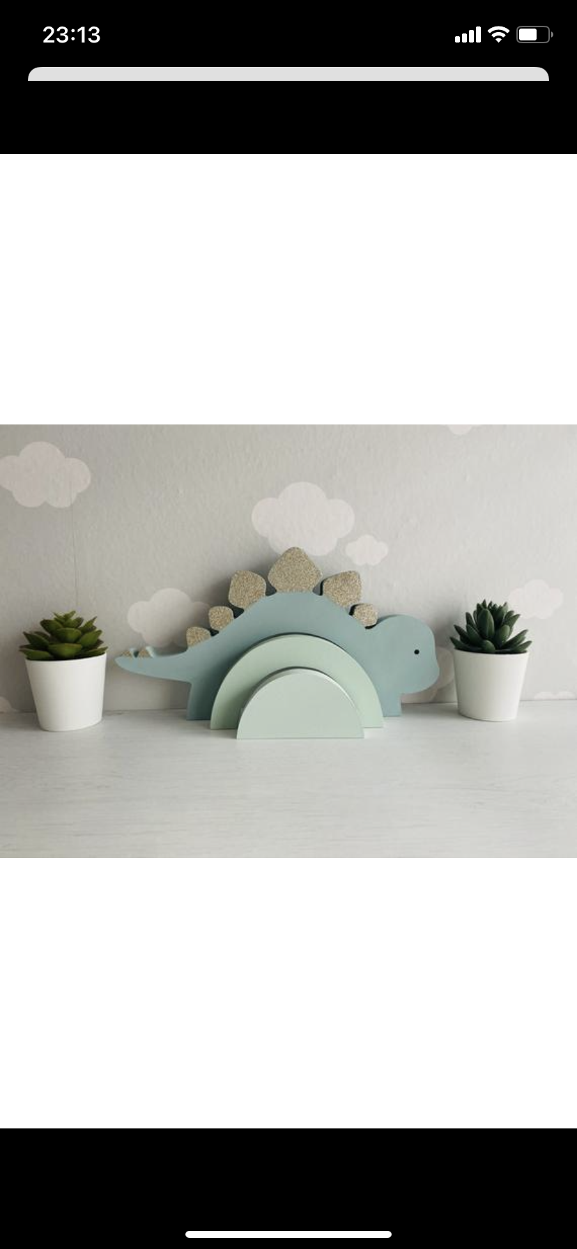 Boys stacking dinosaur decor personalised custom