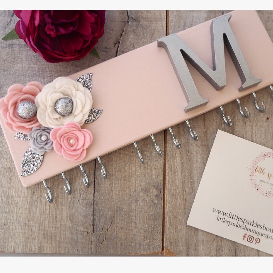 Silver Letter Bow Holder