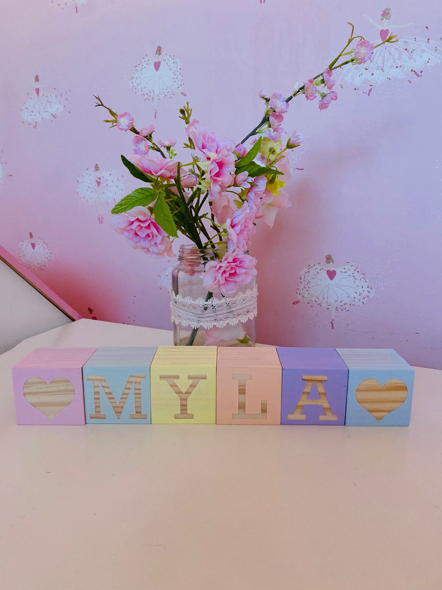 Rainbow Personalised Wooden Blocks