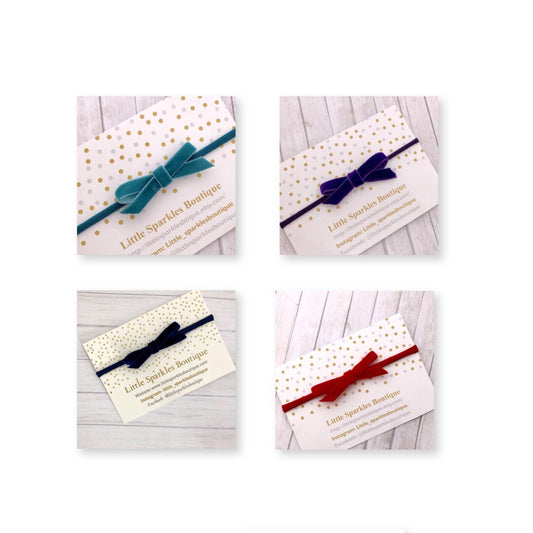 Velvet Tie Bow (Variety Of Colours)