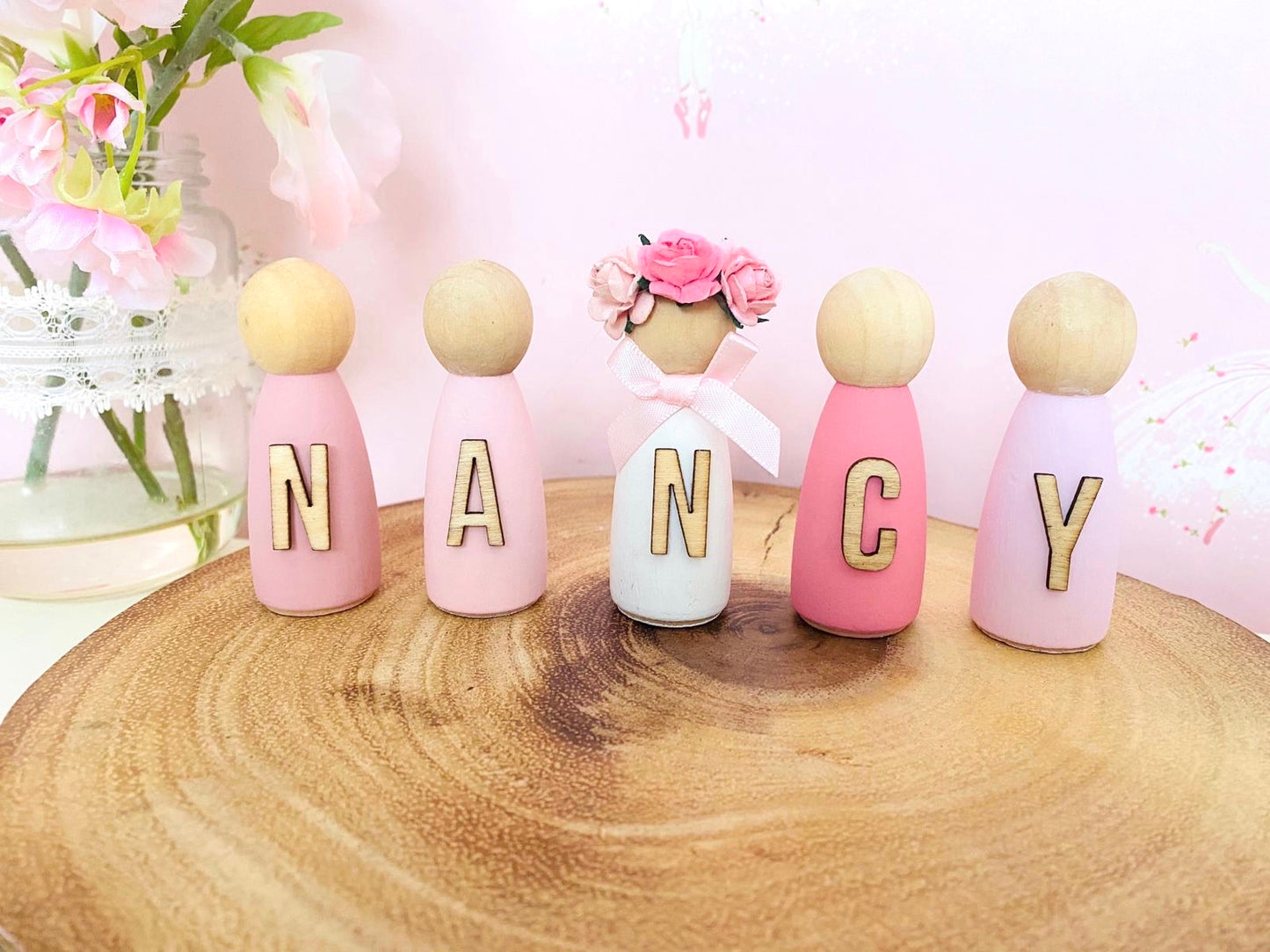 Personalised Girls Doll Pegs