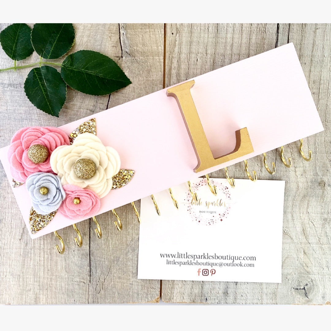 Gold Letter Bow Holder