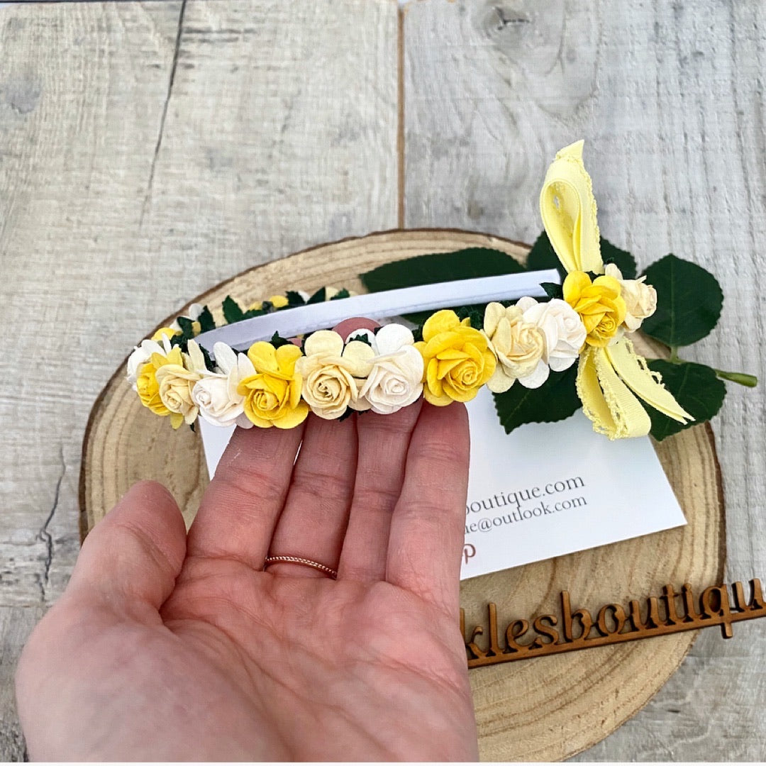 Lemon Floral Alice Band