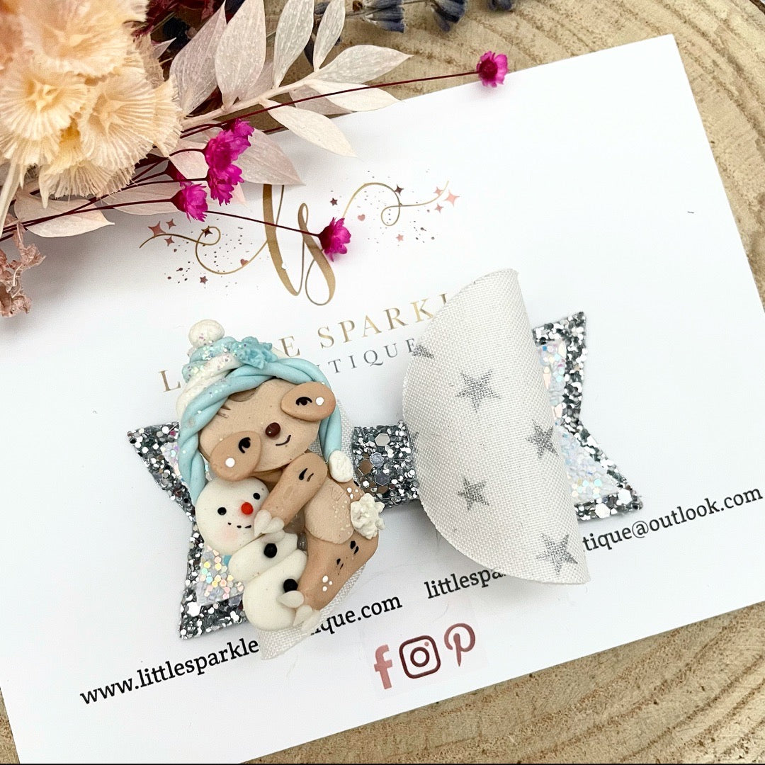 Limited Edition Sloth With Snowman