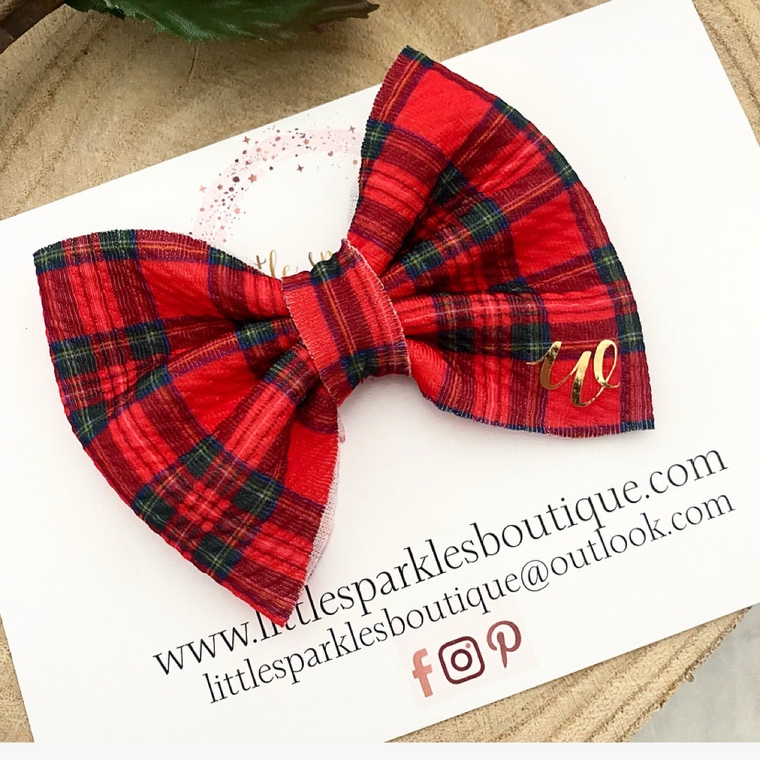 Personalised Tartan Bow
