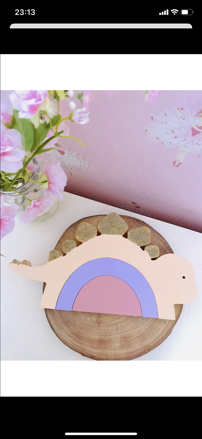Children’s stacking  glitter dinosaur girls room decor