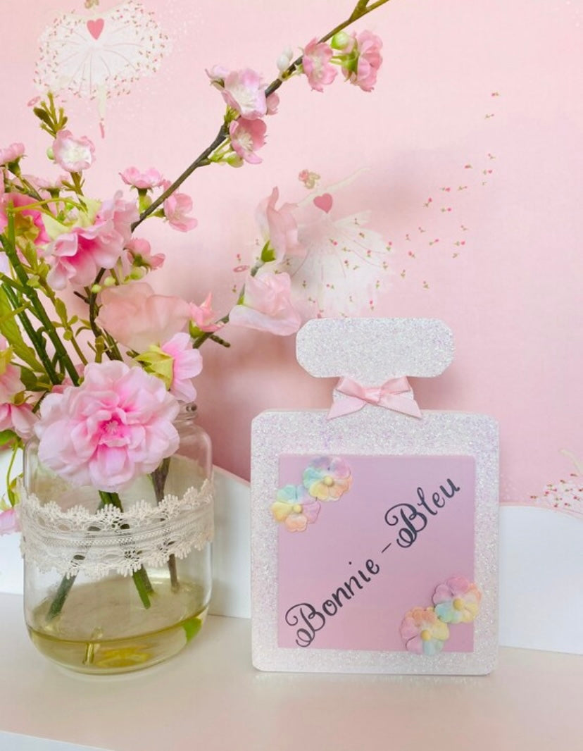 Personalised Perfume Wooden Decor