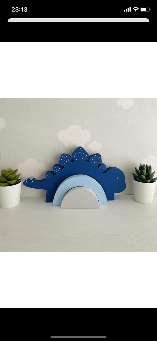 Boys stacking dinosaur decor personalised custom