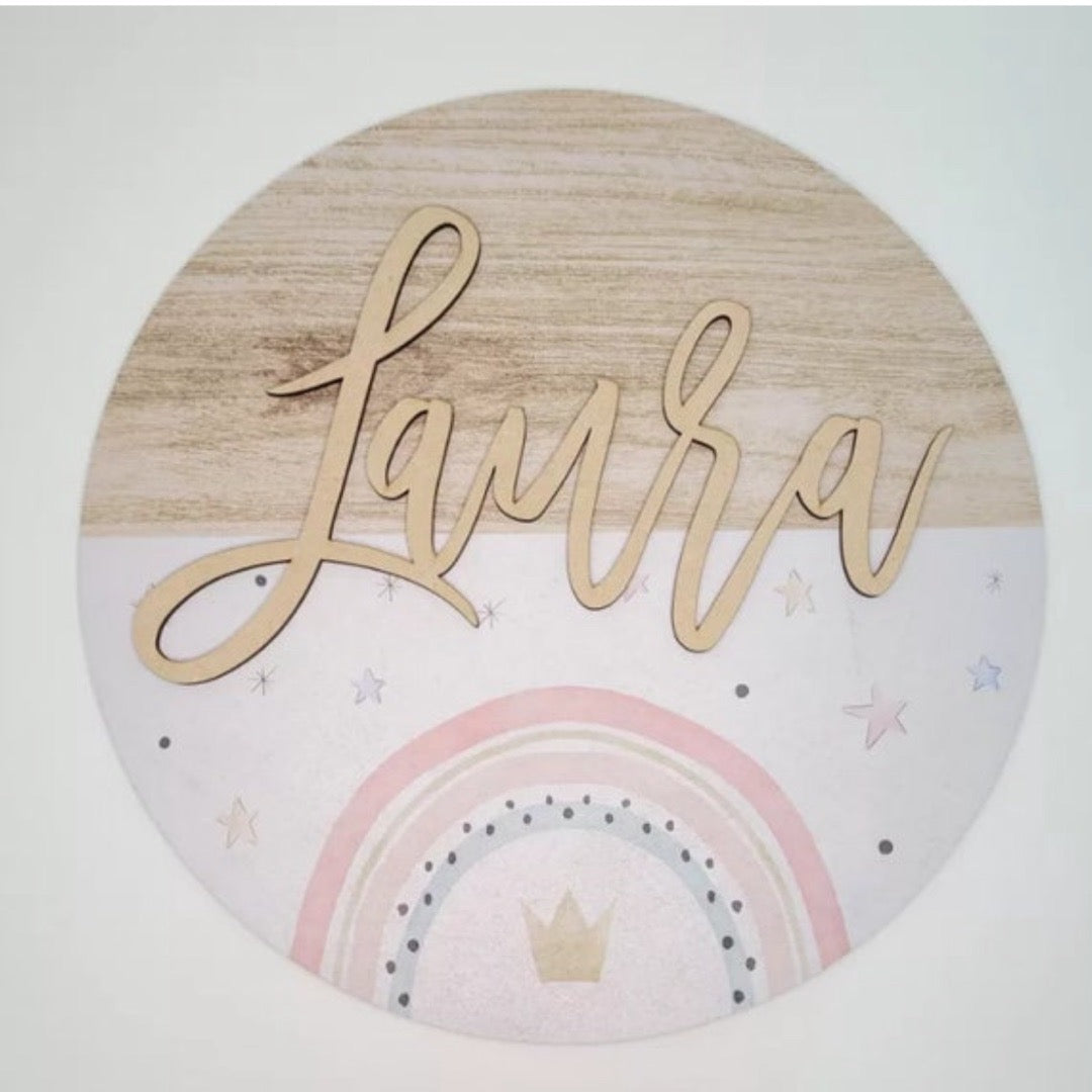 Rainbow Bedroom Door Plaque