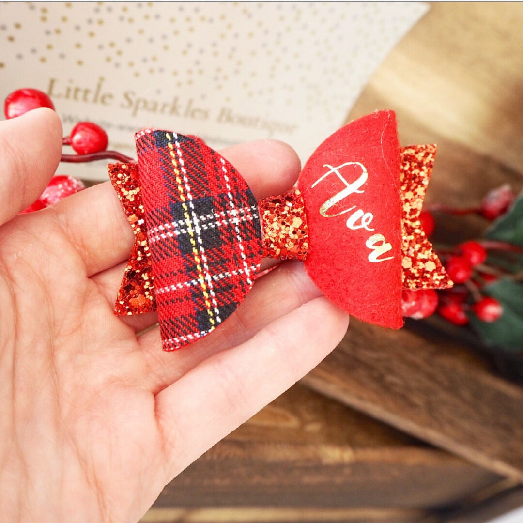 Tartan Personalised Bow