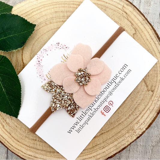 Blush And Gold Flower