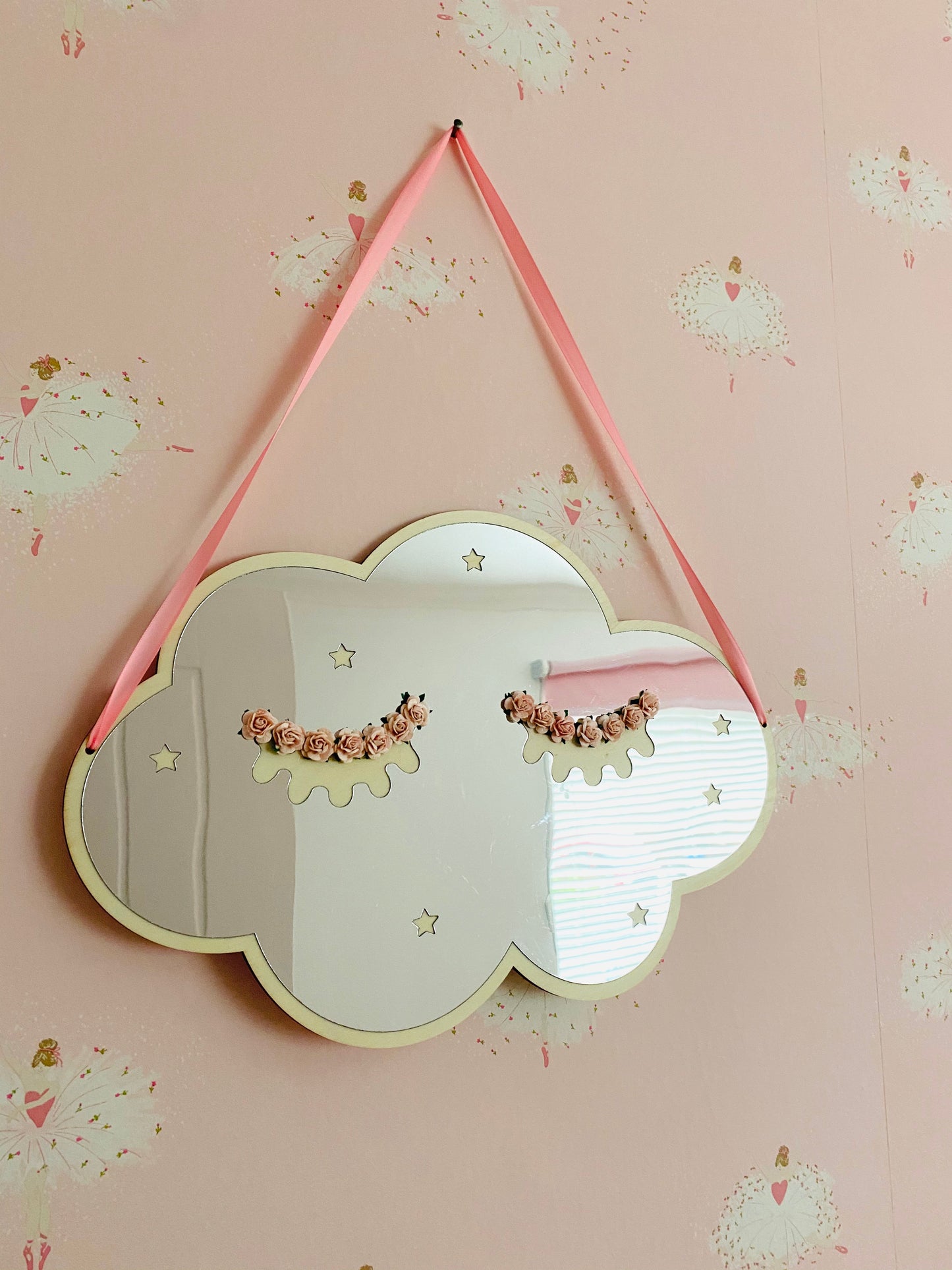 Sleepy cloud mirror