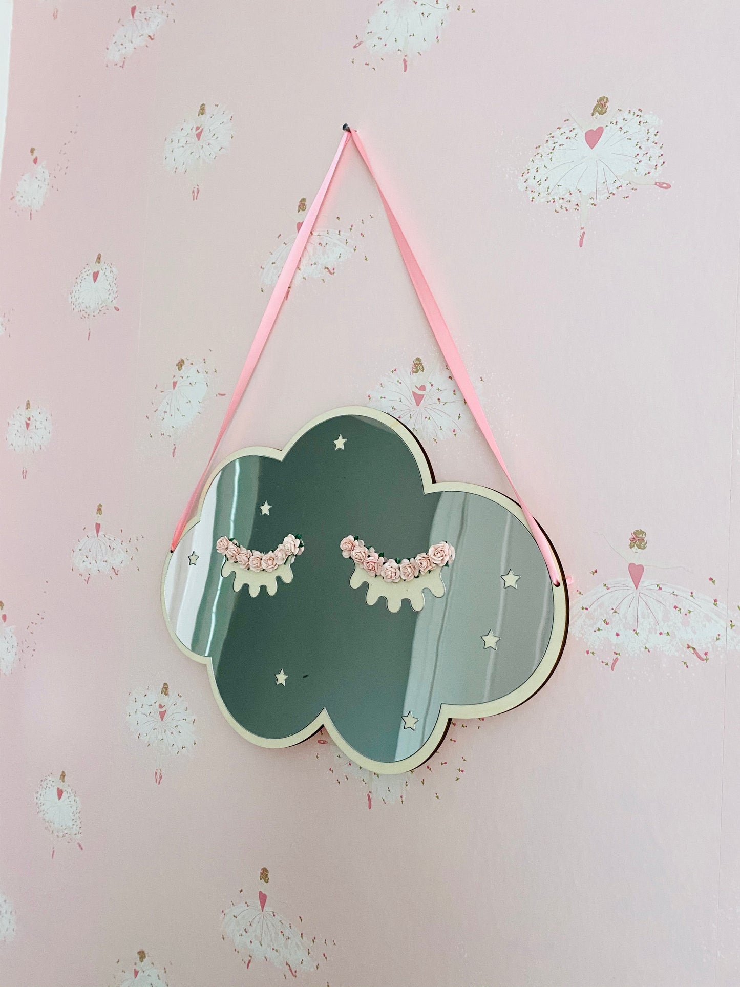 Sleepy cloud mirror