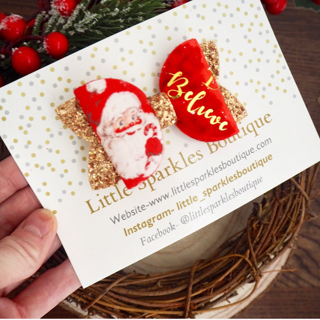 I Believe Santa Bow