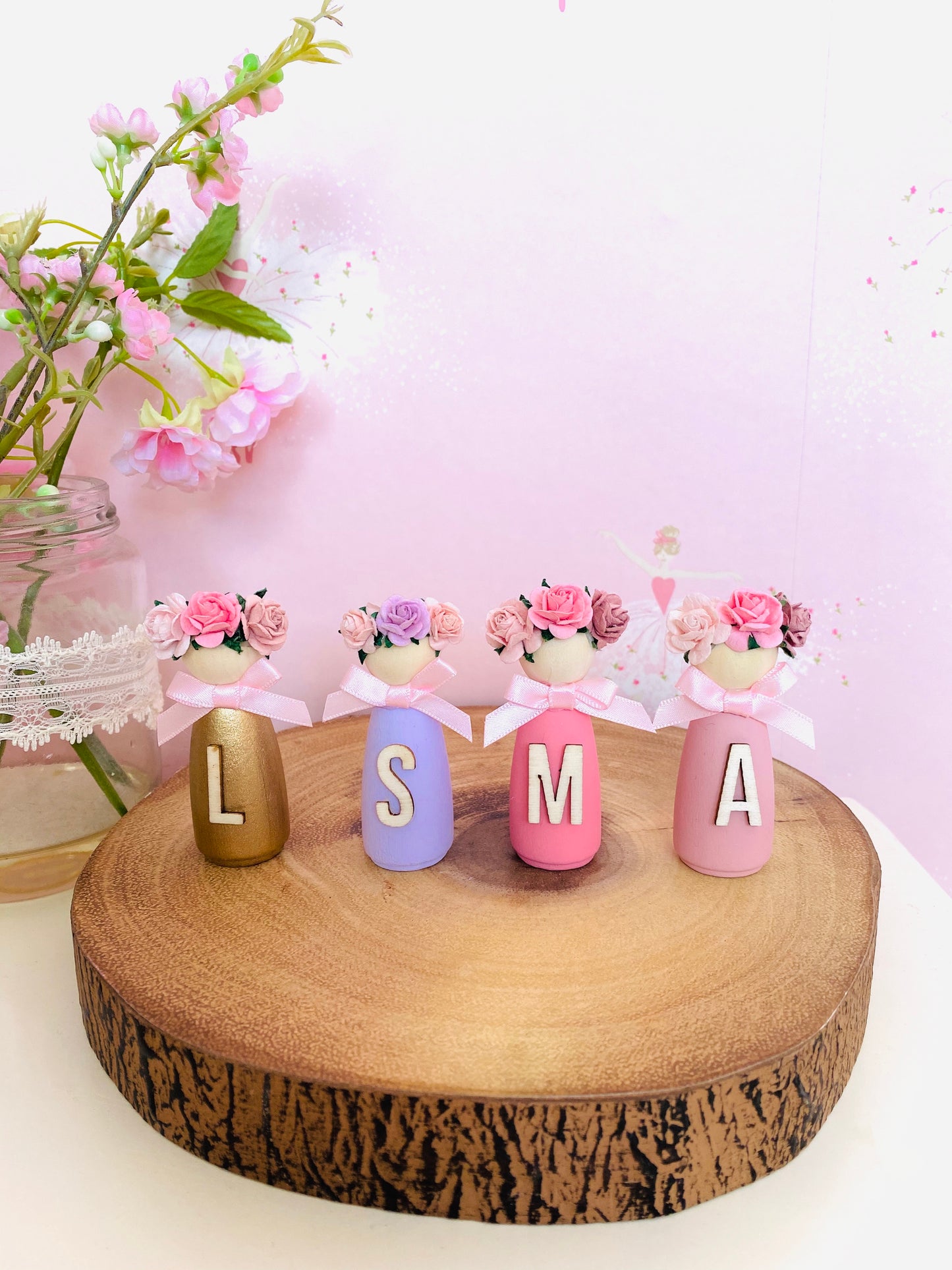 Personalised Girls Doll Pegs