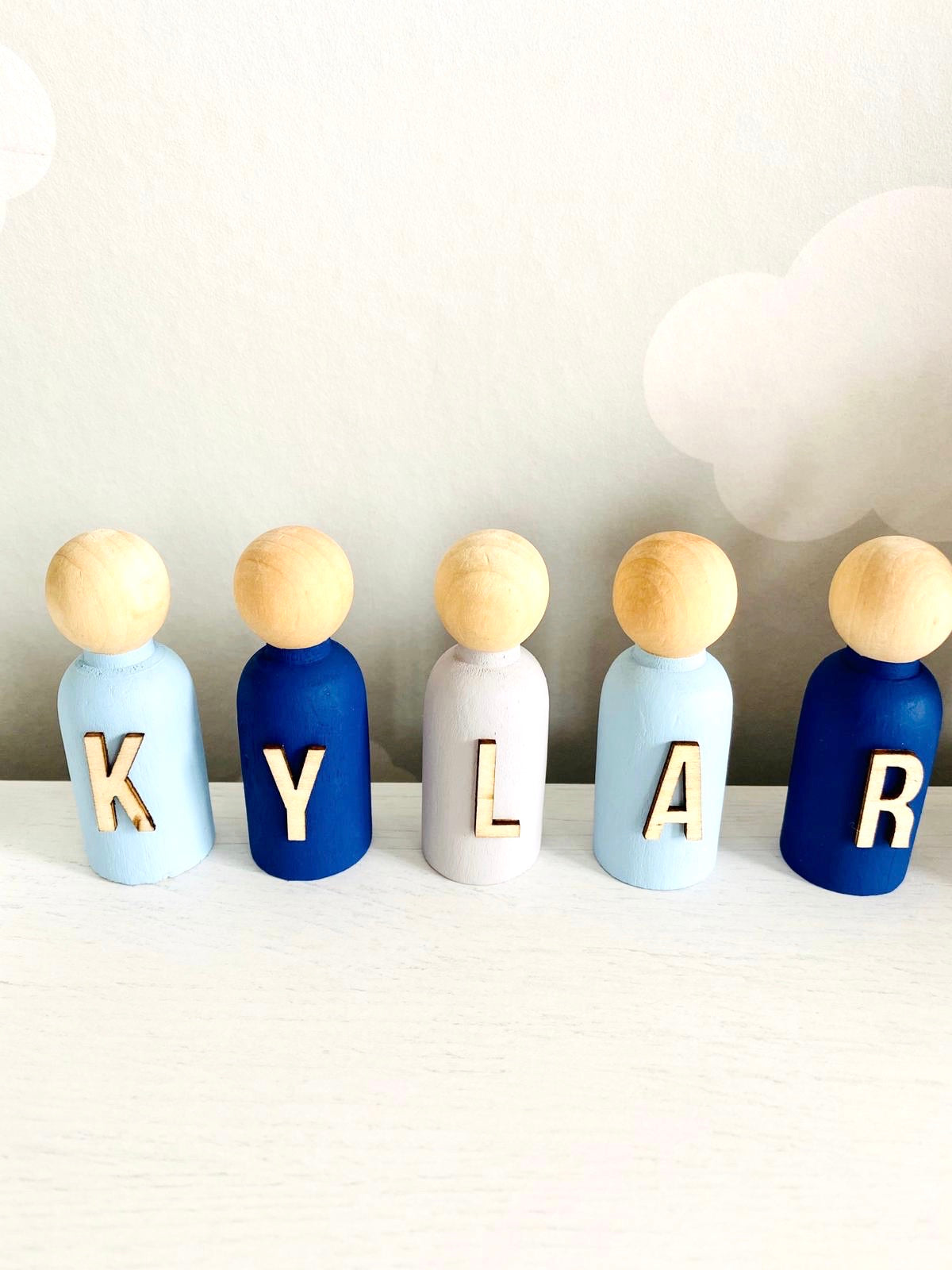 Personalised Boys Doll Pegs