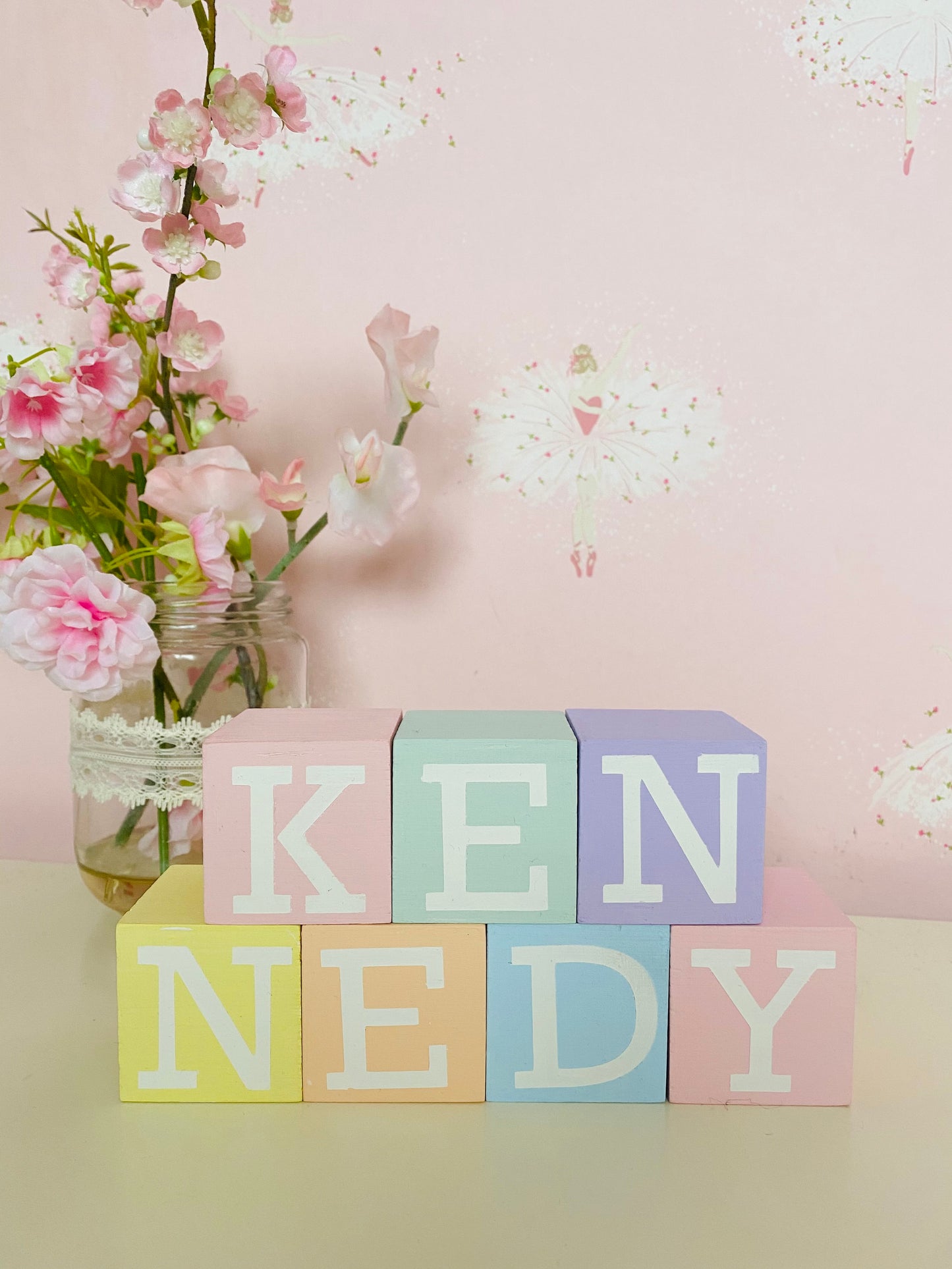Rainbow Personalised Wooden Blocks
