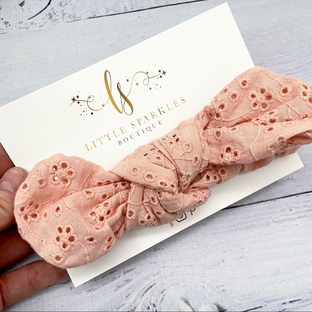 Broderie Pink Headwrap
