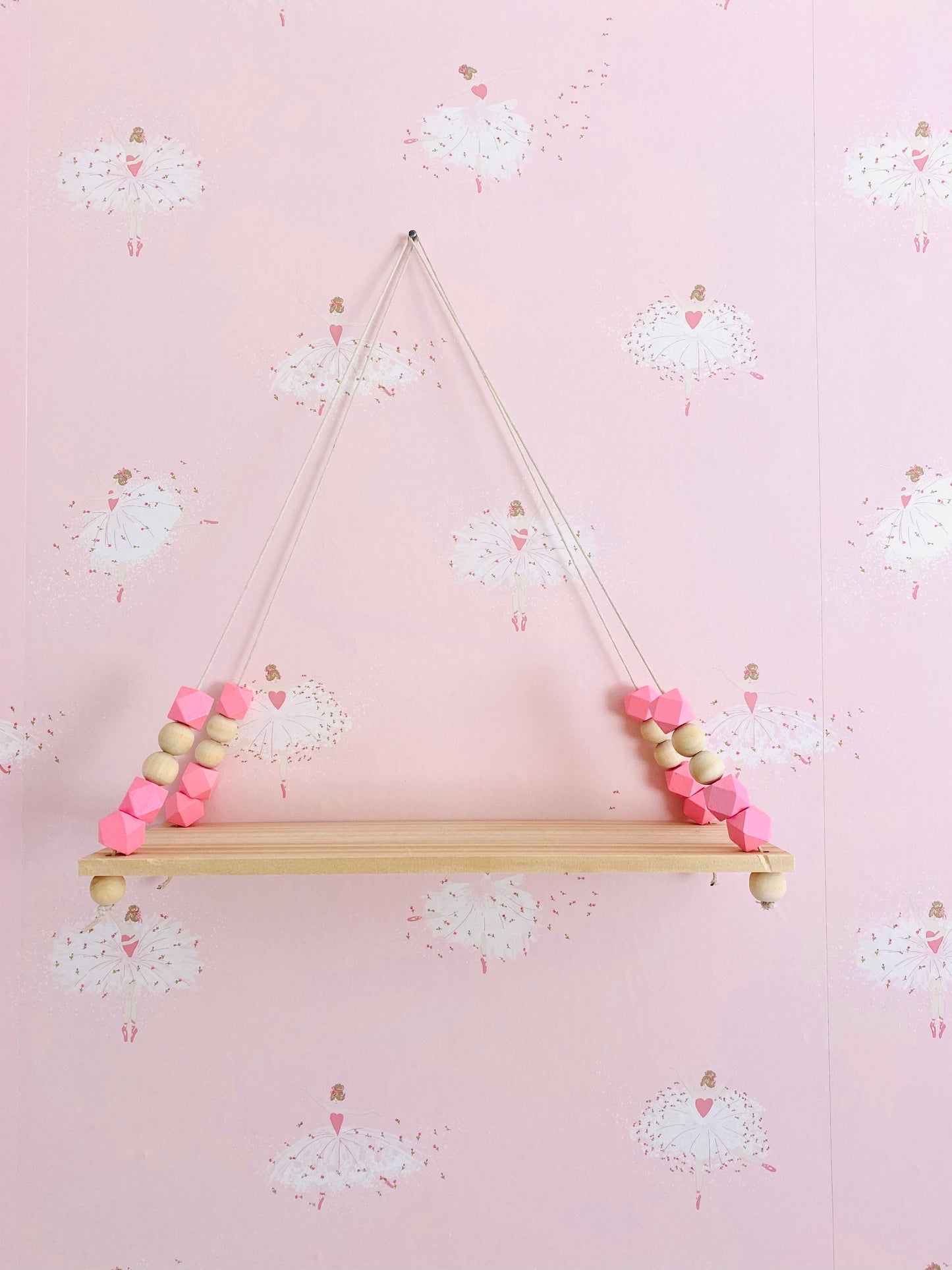 Girls wooden bead shelf