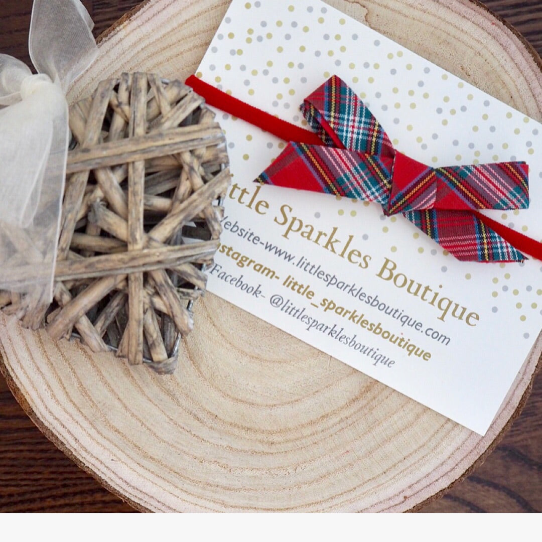 Red Tartan Bow