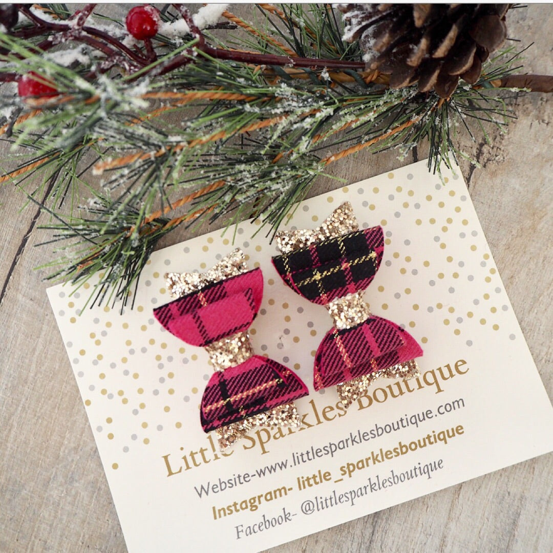 Pink Tartan Piggies
