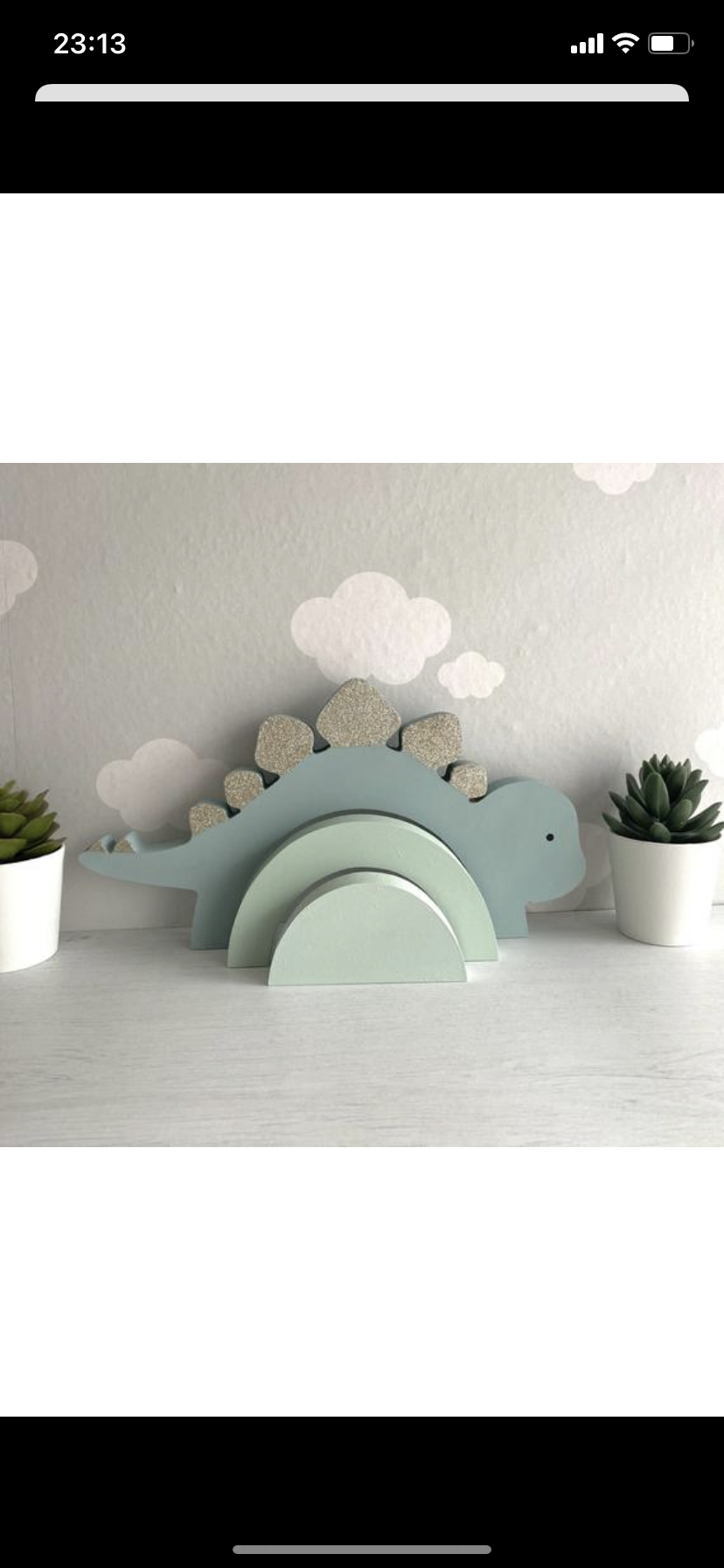 Boys stacking dinosaur decor personalised custom