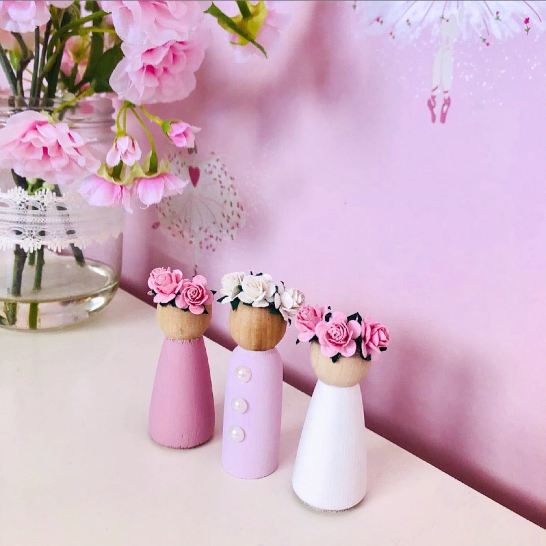 Pink And White Dolls Pegs