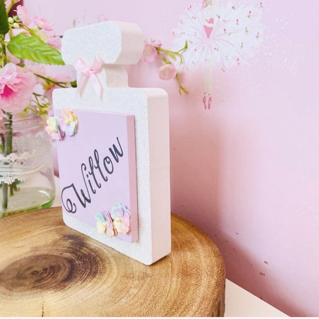 Personalised Perfume Wooden Decor