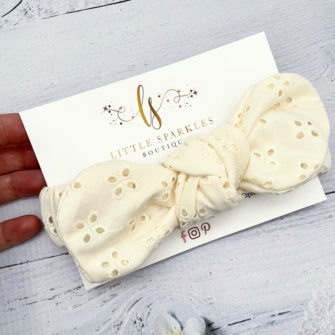 Broderie Cream Headwrap