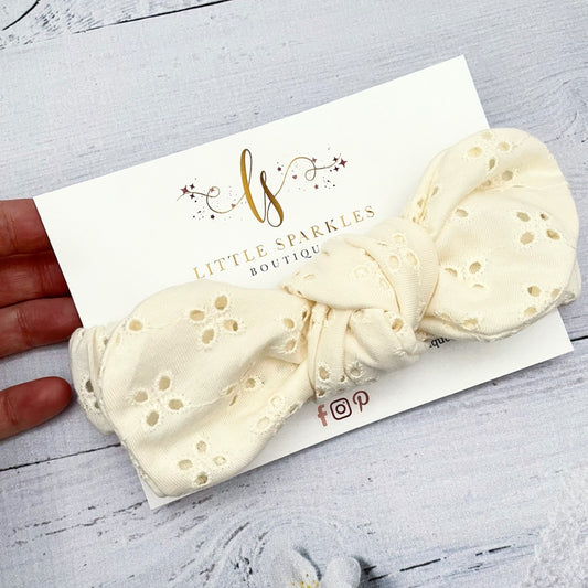 Broderie Cream Headwrap