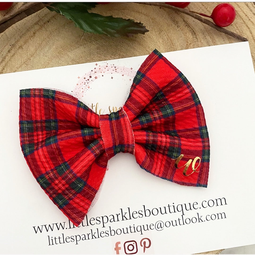 Personalised Tartan Bow