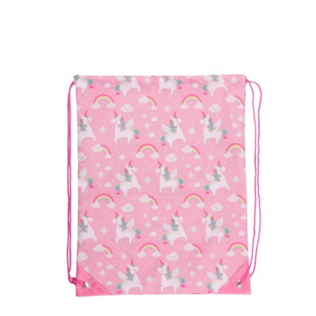 Unicorn And Rainbow Drawstring Bag