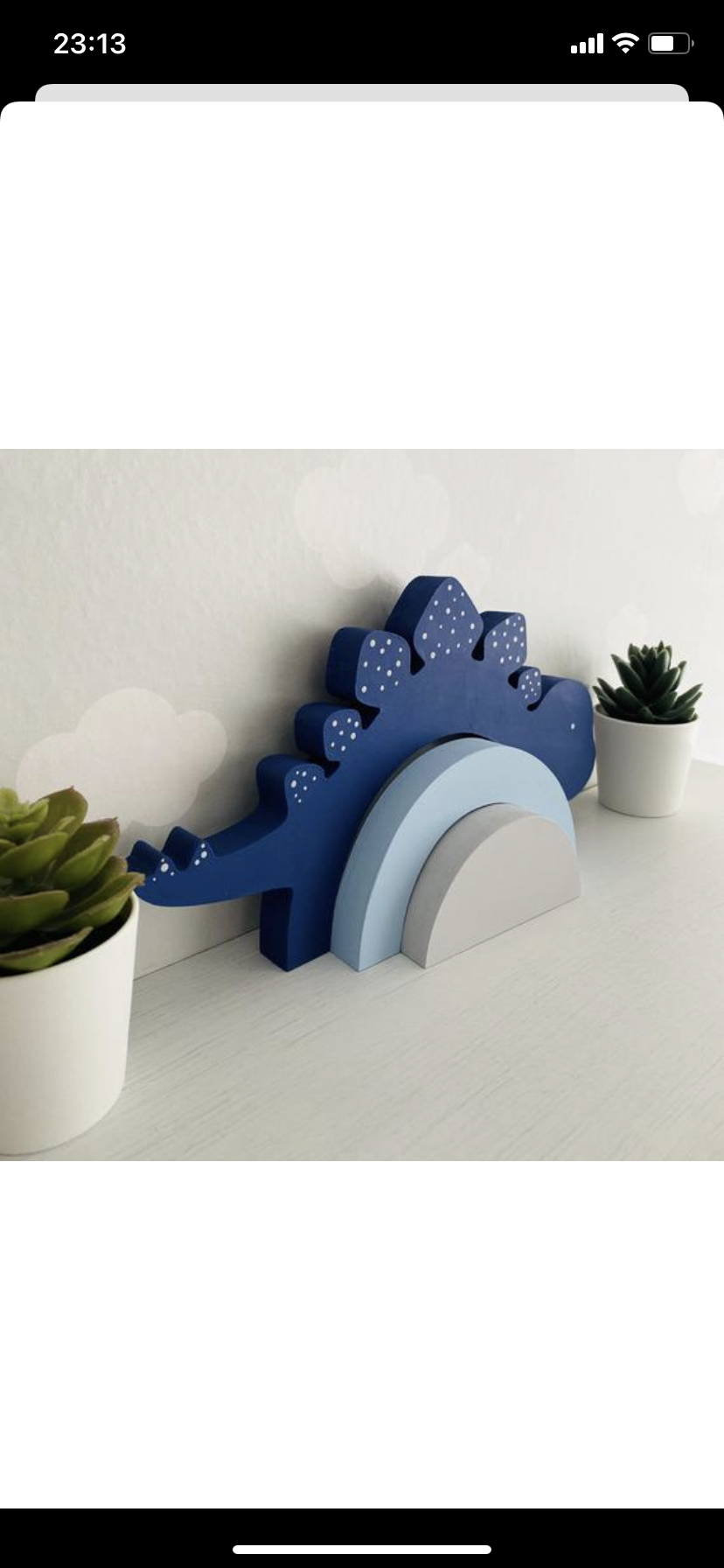 Boys stacking dinosaur decor personalised custom