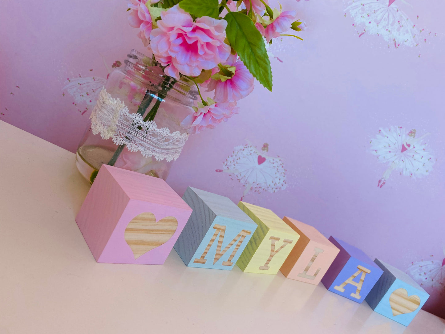 Rainbow Personalised Wooden Blocks