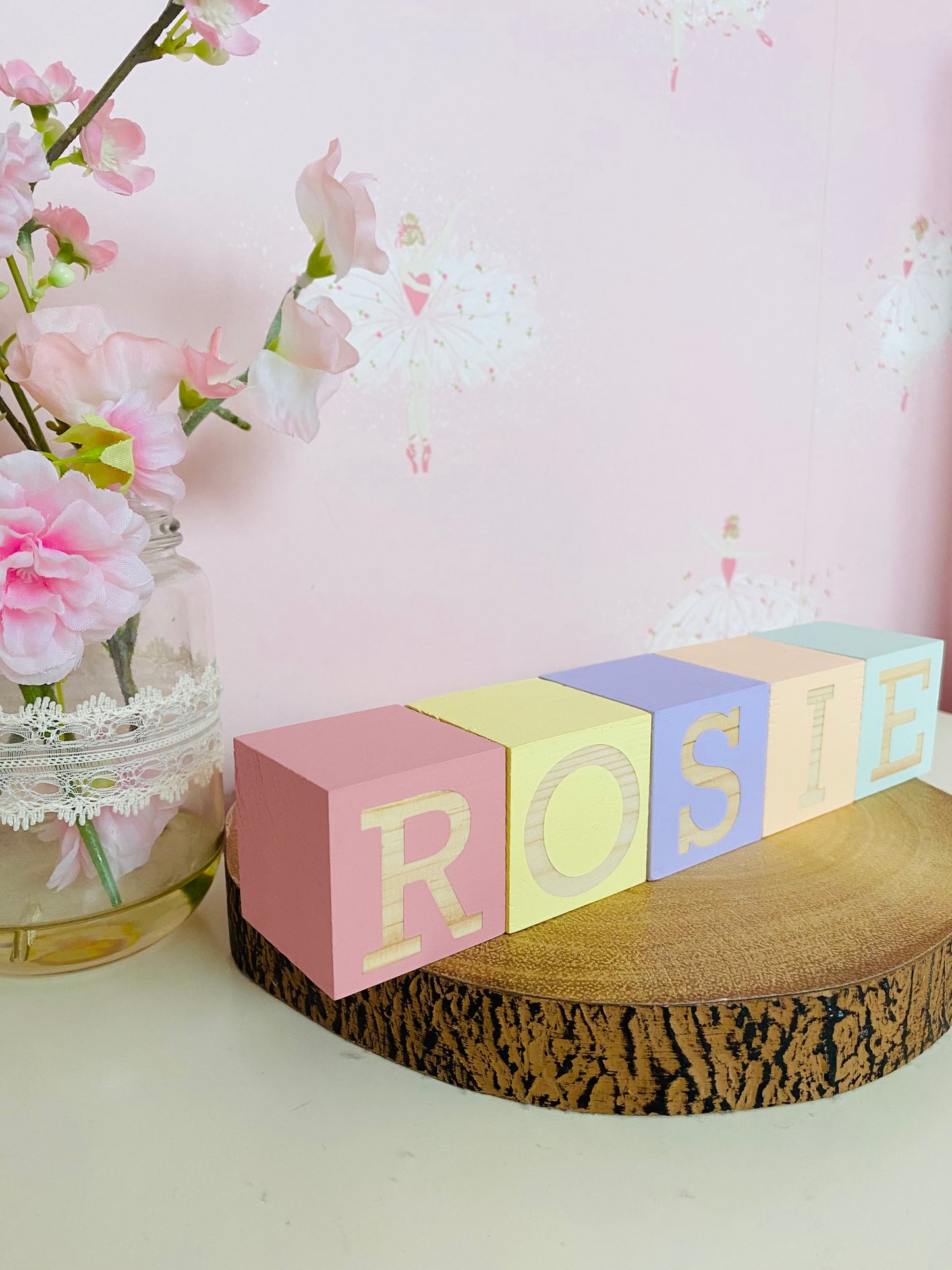 Rainbow Personalised Wooden Blocks