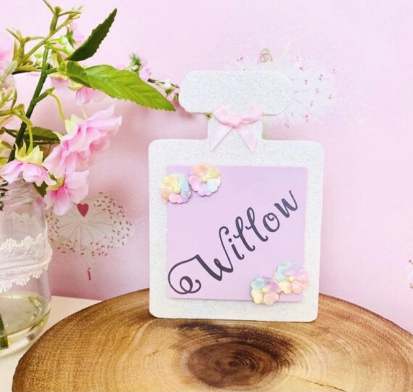 Personalised Perfume Wooden Decor