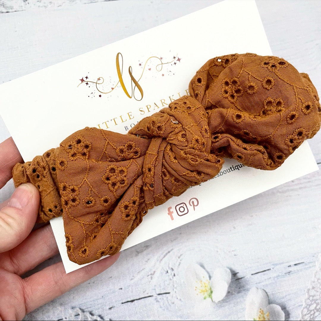 Broderie Bronze Headwrap