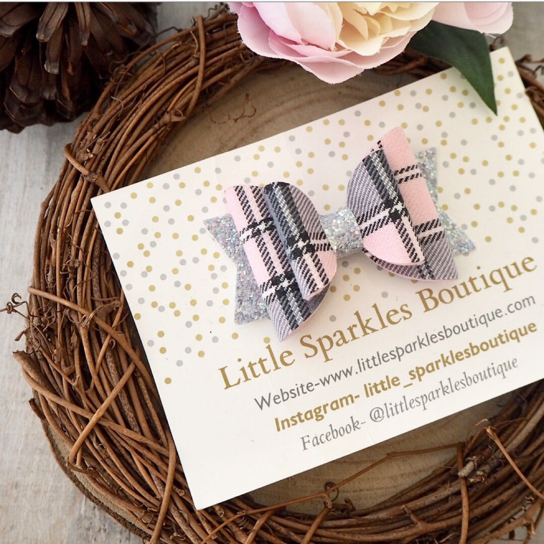 Grey And Pink Tartan